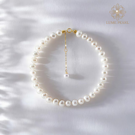 4A High-Luster Natural Freshwater Non-Nucleated Pearl Bracelet
