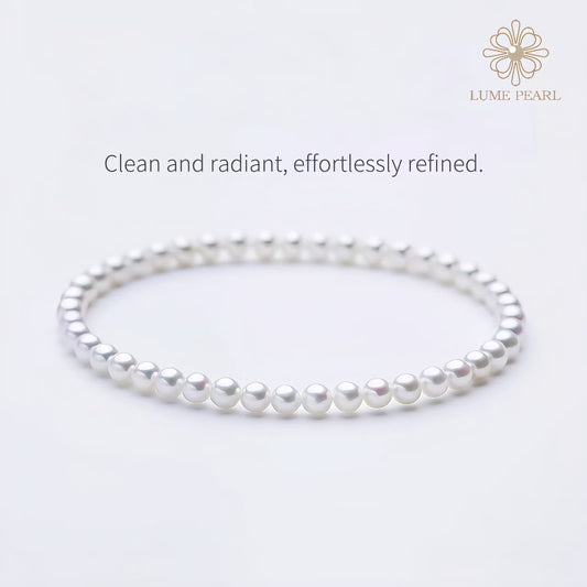 4A Grade Aurora Freshwater Nucleated-Free Pearl Stretch Bracelet