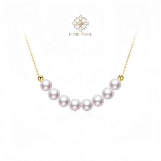 4A Near-Flawless Aurora Freshwater Pearl Necklace – 8 Non-Nucleated Pearls