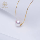 4AAAA-Grade High-Luster Smooth Sliding Pendant Freshwater Non-Nucleated Pearl Necklace