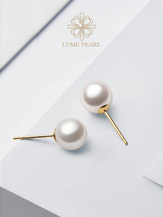 4AAAA High-Luster Freshwater Non-Nucleated Pearl Stud Earrings