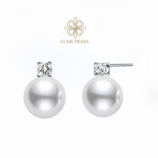 4AAAA High-Luster Freshwater Non-Nucleated Pearl Princess Diana Earrings