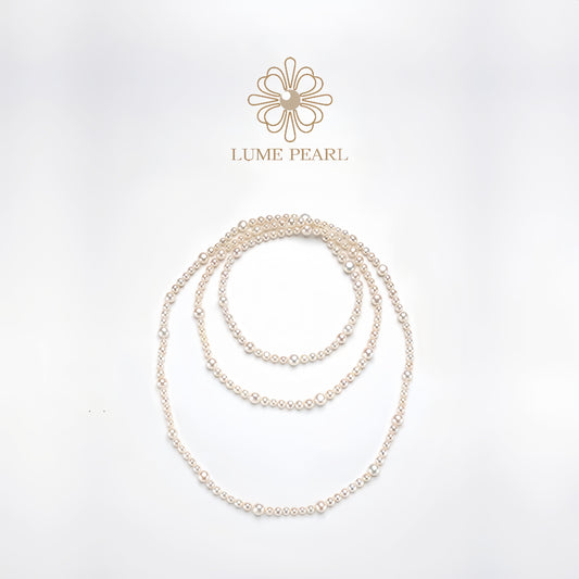 4AAAA-Grade Aurora Freshwater Nucleus-Free Pearl Opera Necklace – Elegant 47-Inch Sweater Chain