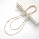 4AAAA-Grade Aurora Freshwater Nucleus-Free Pearl Opera Necklace – Elegant 47-Inch Sweater Chain
