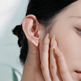 4A Aurora Luster Triple-Star Freshwater Pearl Stud Earrings