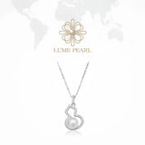 4AAAA Aurora-Grade “Lucky Gourd” Freshwater Pearl Necklace & Earring Set – Minimalist Gift of Elegance and Fortune