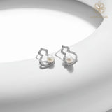 4AAAA Aurora-Grade “Lucky Gourd” Freshwater Pearl Necklace & Earring Set – Minimalist Gift of Elegance and Fortune