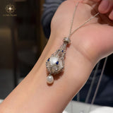 4A Aurora-Grade Luxe Net-Cage Freshwater Pearl Necklace – Celebrity-Inspired Statement Piece