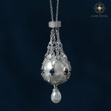 4A Aurora-Grade Luxe Net-Cage Freshwater Pearl Necklace – Celebrity-Inspired Statement Piece