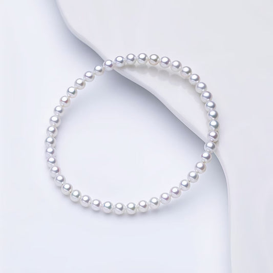 4A Grade Aurora Freshwater Nucleated-Free Pearl Stretch Bracelet