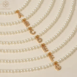 4A-Grade Aurora Freshwater Nucleolus-Free Pearl Initial Name Necklace — A Gift for Dates & Anniversaries