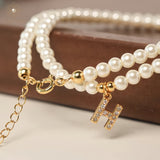 4A-Grade Aurora Freshwater Nucleolus-Free Pearl Initial Name Necklace — A Gift for Dates & Anniversaries