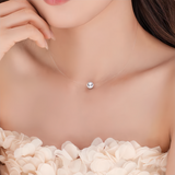 4A Aurora Grade Floating Freshwater Pearl Necklace – Invisible Thread Design