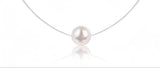 4A Aurora Grade Floating Freshwater Pearl Necklace – Invisible Thread Design