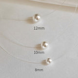 4A Aurora Grade Floating Freshwater Pearl Necklace – Invisible Thread Design