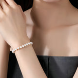 4A Aurora Glow Gold Bead Starlight Freshwater Pearl Bracelet