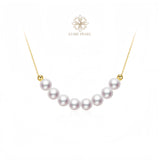 4A Near-Flawless Aurora Freshwater Pearl Necklace – 8 Non-Nucleated Pearls