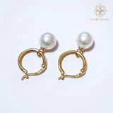 Everyday Pearl Hoops – 4A Nucleus-Free Freshwater Pearls with Aurora Shine