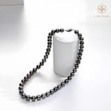 "Nocturne Radiance" | Premium Tahitian Black Pearl Necklace with Intense Luster