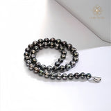 "Nocturne Radiance" | Premium Tahitian Black Pearl Necklace with Intense Luster