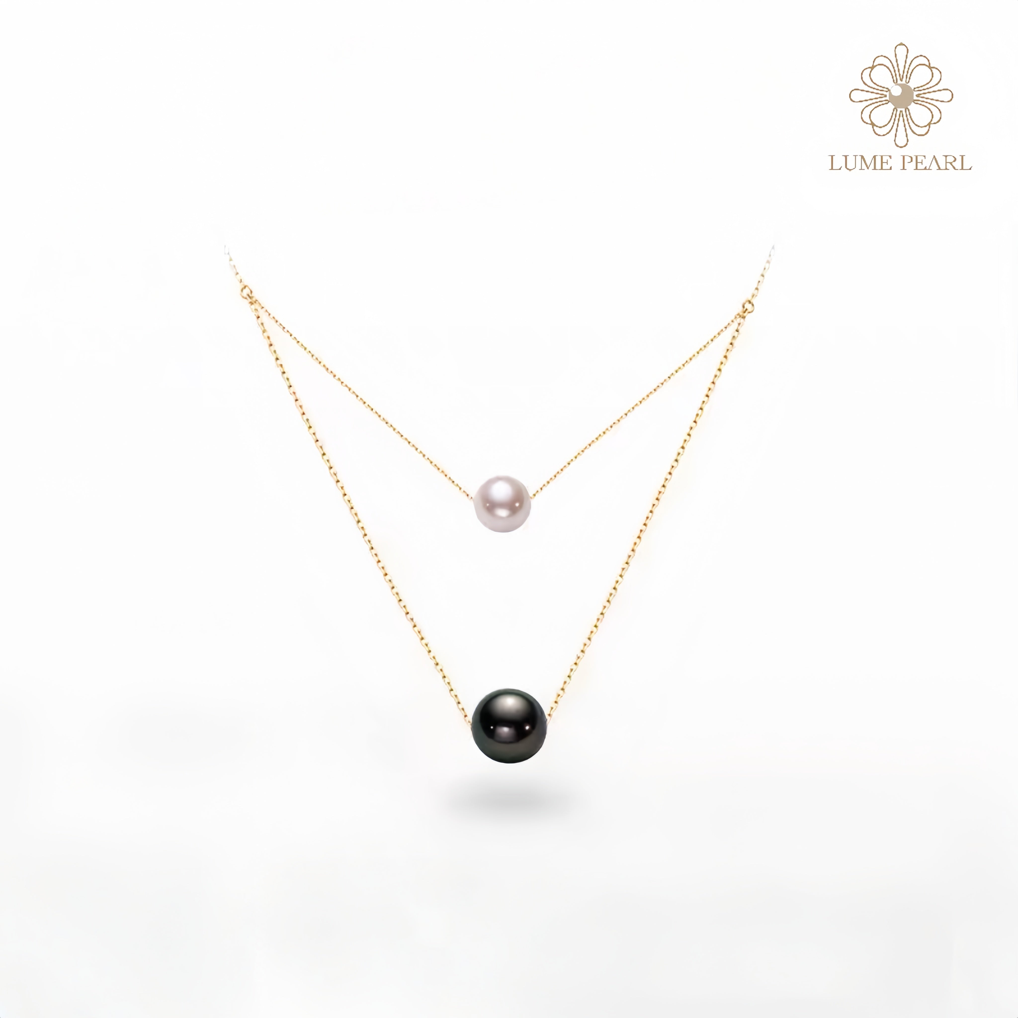 4AAAATahitian & Akoya Pearl Harmony Necklace – Natural Saltwater Pearls, Minimalist Choker