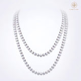 Lustrous 3A-Grade Nucleus-Free Freshwater Pearl Necklace – 47" Long Layering Strand