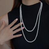 Lustrous 3A-Grade Nucleus-Free Freshwater Pearl Necklace – 47" Long Layering Strand