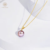 4A Aurora Freshwater Edison Pearl Pendant Necklace – Natural Purple