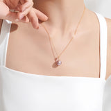 4A Aurora Freshwater Edison Pearl Pendant Necklace – Natural Purple