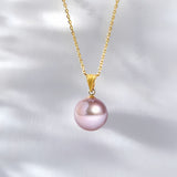 4A Aurora Freshwater Edison Pearl Pendant Necklace – Natural Purple