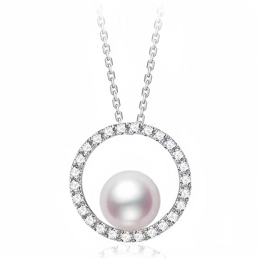 Christmas Wreath Pearl Jewelry Set – 4A Freshwater Pearl Necklace & Earrings in Gold-Plated Silver