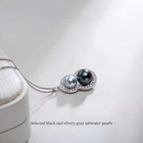 3A High-Luster “Good Luck” Gourd Necklace with Two Natural Saltwater Pearls