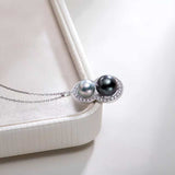 3A High-Luster “Good Luck” Gourd Necklace with Two Natural Saltwater Pearls