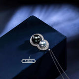 3A High-Luster “Good Luck” Gourd Necklace with Two Natural Saltwater Pearls