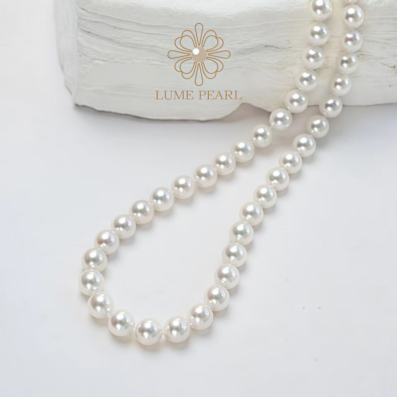 4AAAA Grade Aurora Natural Freshwater Nucleus-Free Classic Pearl Necklace