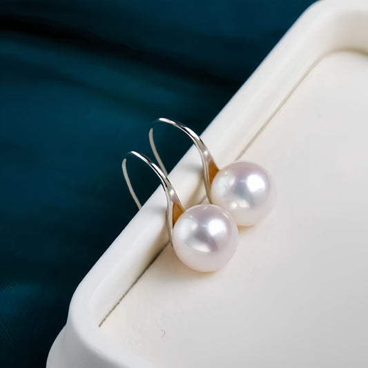 4A Aurora High Heel Natural Freshwater Pearl Earrings (Nucleated-Free)