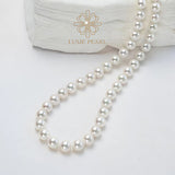 4AAAA Grade Aurora Natural Freshwater Nucleus-Free Classic Pearl Necklace
