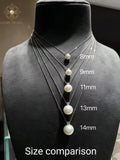 4AAAA-Grade Diamond-Accented Princess Diana Freshwater Non-Nucleated Pearl Pendant Necklace